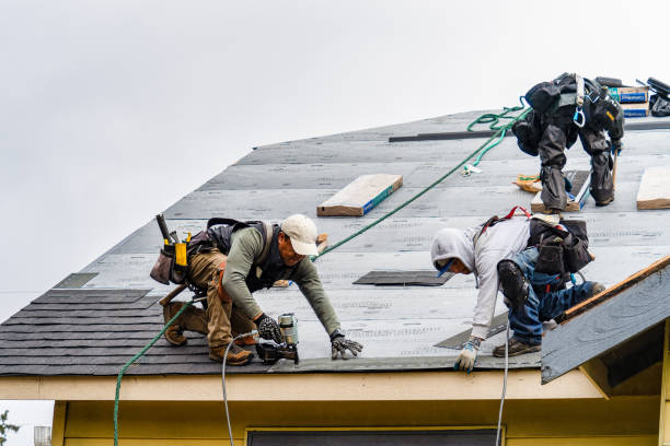 Professional Roofing technician working in Saugerties, NY
